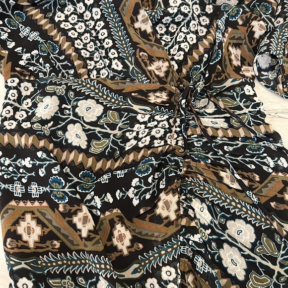 Veronica Beard Mariposa Floral midi dress, black. Size 4 - Picture 11 of 12